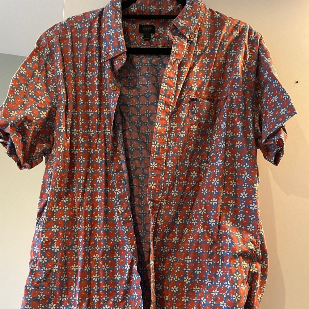 Short sleeved j crew button down shirt